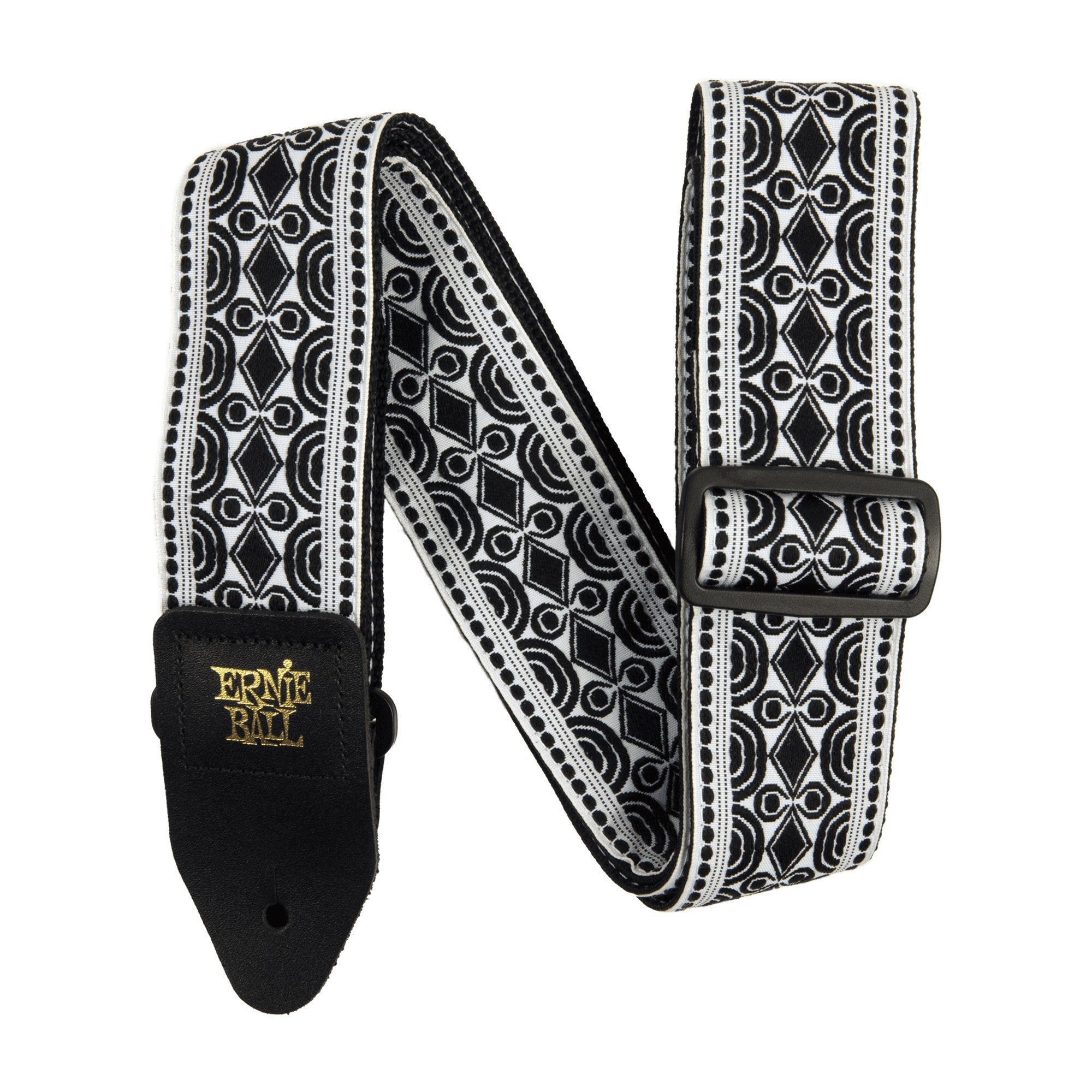 Ernie Ball 5319 Classic Jacquard Guitar Strap, 41-72 Inch Length, Beatnik Black