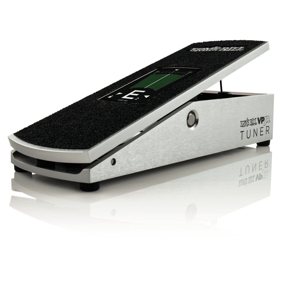 Ernie Ball 6201 VP JR Tuner Guitar Effects Volume Pedal w/ Built-In Tuner, Silver