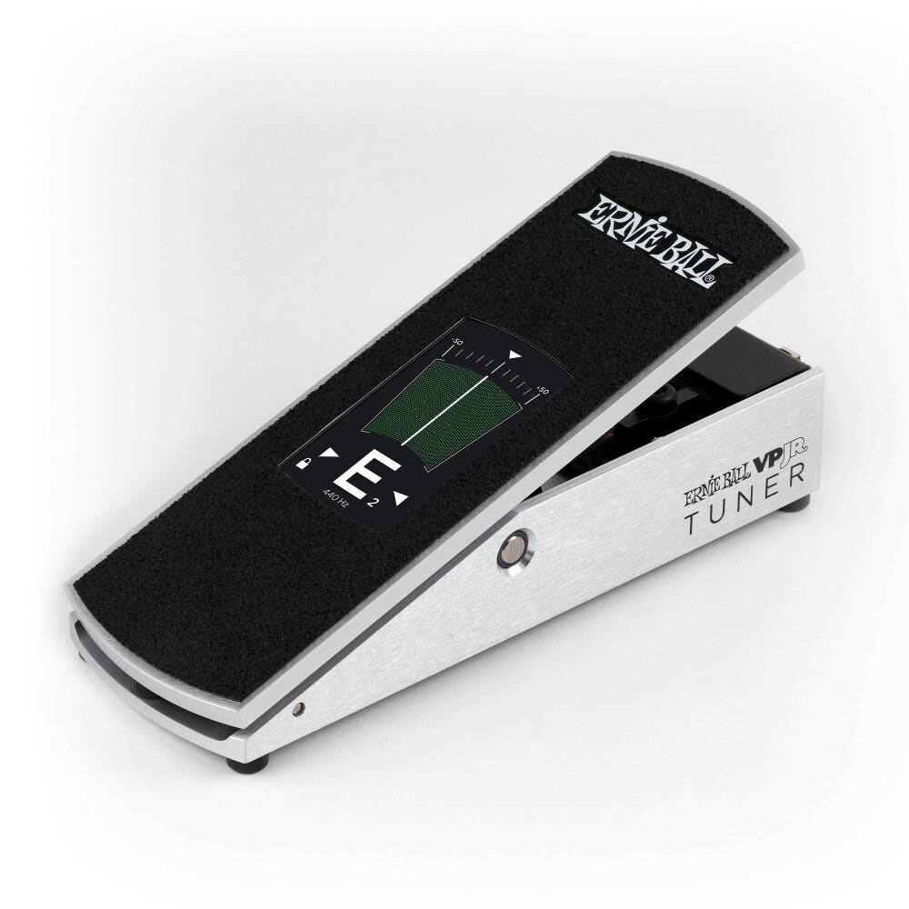 Ernie Ball 6201 VP JR Tuner Guitar Effects Volume Pedal w/ Built-In Tuner, Silver