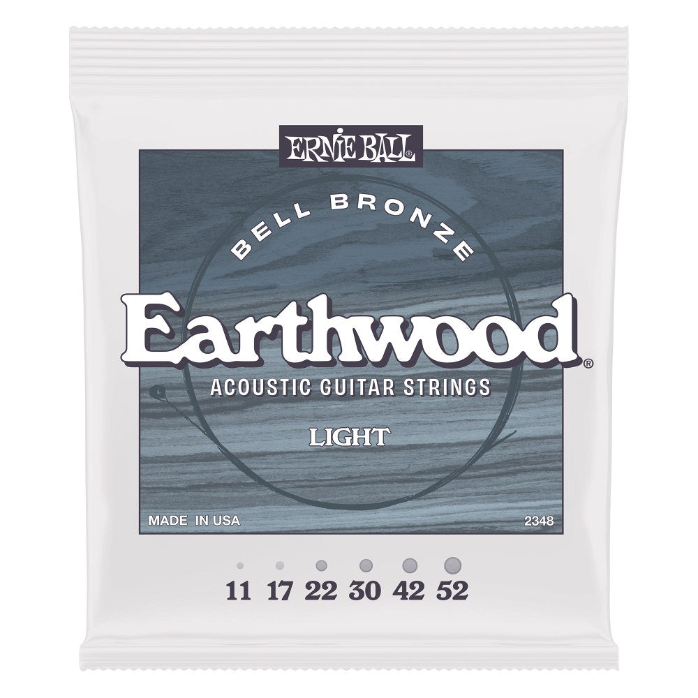 Ernie Ball Earthwood Bell Bronze Acoustic Guitar Strings, Light 11-52