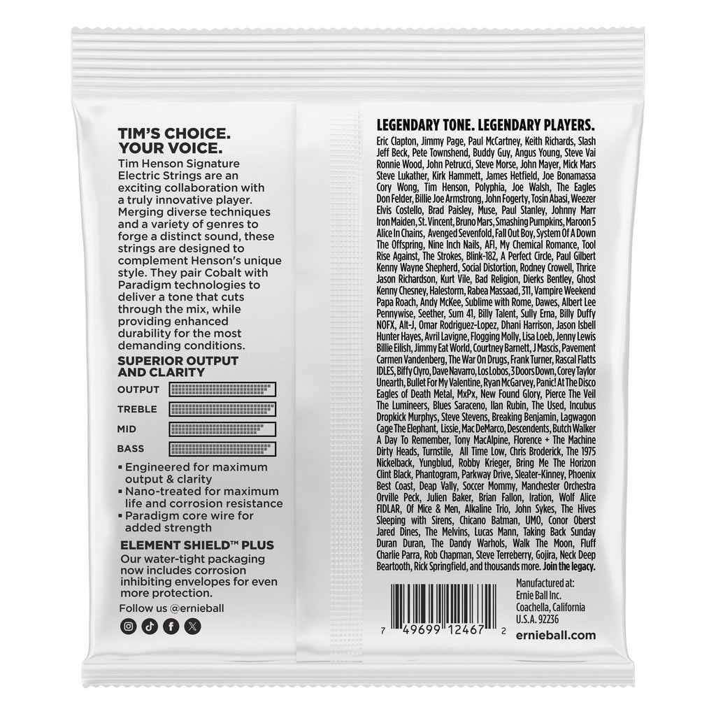Ernie Ball Tim Henson Signature Electric Guitar Strings, Custom Gauge 9.5-46