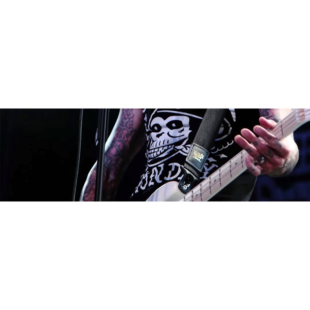 Ernie Ball Polylock Locking Strap for Electric Guitar and Bass in Black
