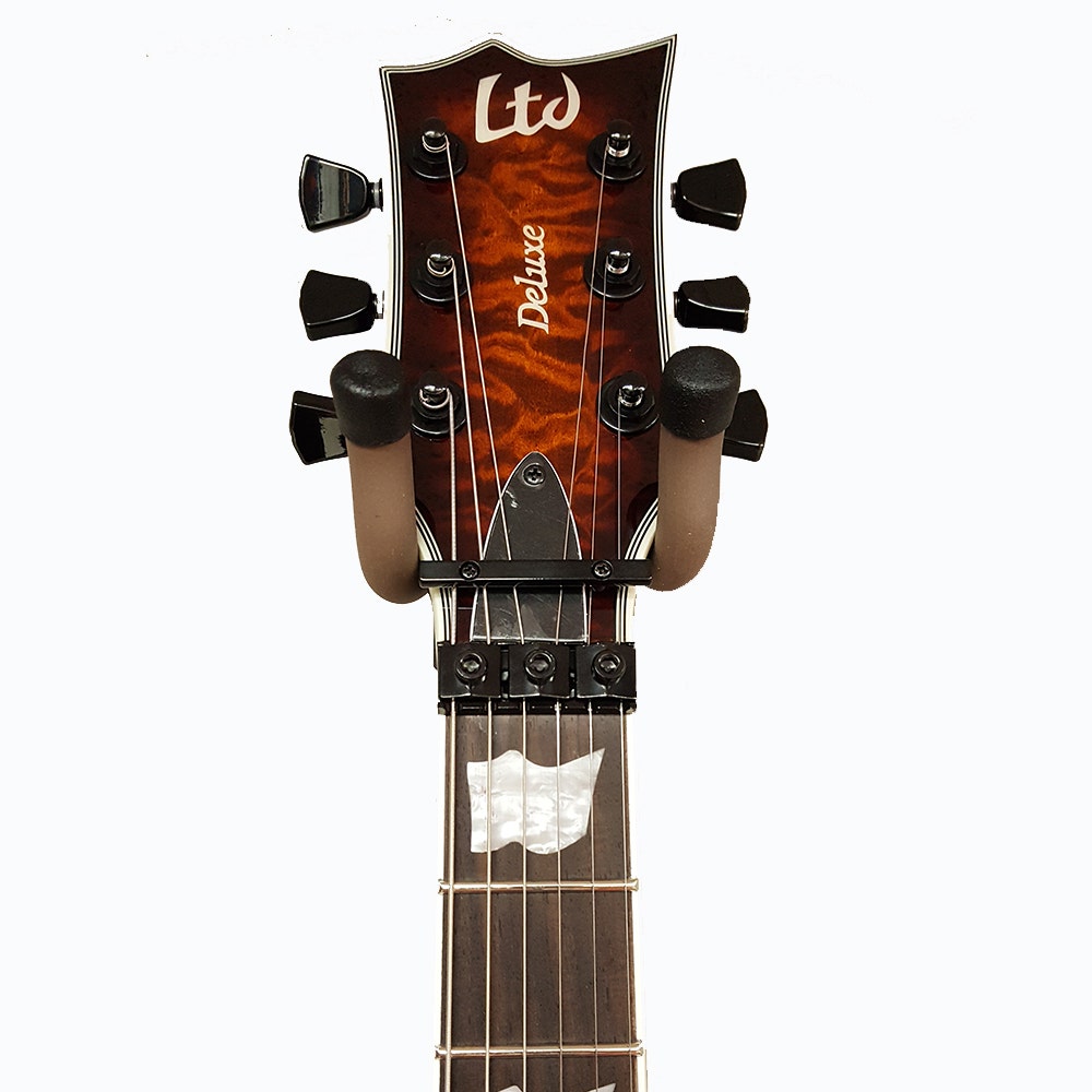 ESP LTD EC-1000QMFR Eclipse Deluxe Floyd Rose Electric Guitar with EMG Pickups - Dark Brown Sunburst