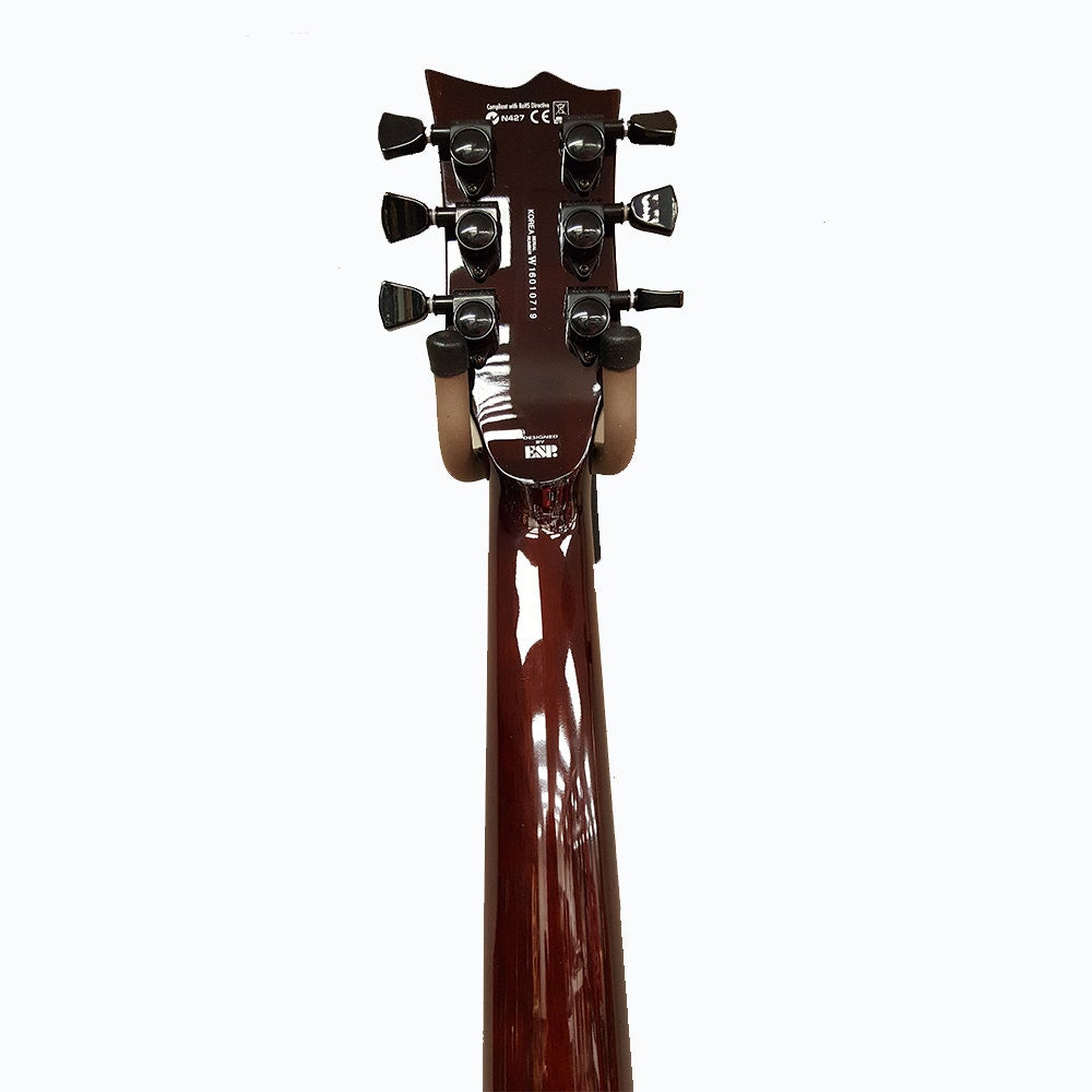 ESP LTD EC-1000QMFR Eclipse Deluxe Floyd Rose Electric Guitar with EMG Pickups - Dark Brown Sunburst