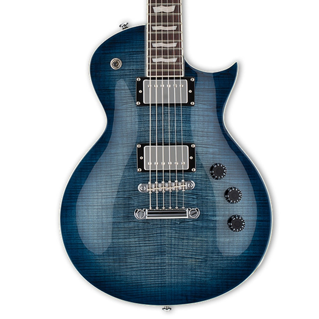 ESP LTD EC-256FM Electric Guitar, Flame Maple Top - See-Thru Cobalt Blue (B-STOCK)