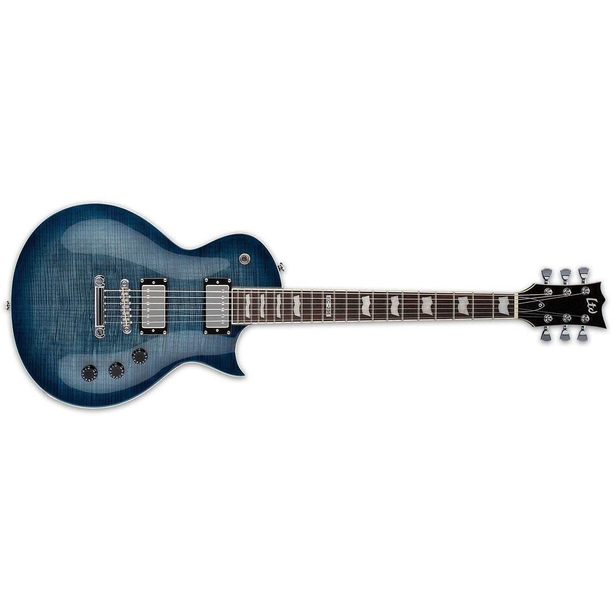 ESP LTD EC-256FM Electric Guitar, Flame Maple Top - See-Thru Cobalt Blue (B-STOCK)