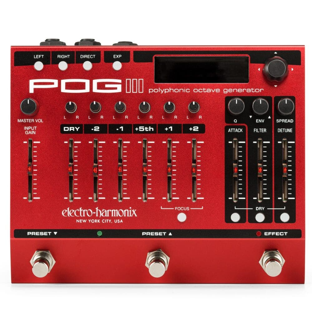 EHX Electro-Harmonix POG3 Polyphonic Octave Generator Effect Pedal with OLED Screen & 100 Presets