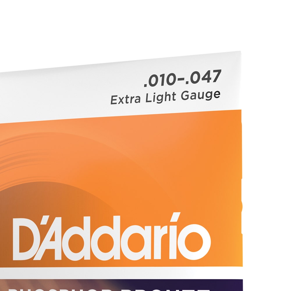D'Addario EJ15 Phosphor Bronze Acoustic Guitar Strings, Extra Light (10-47)