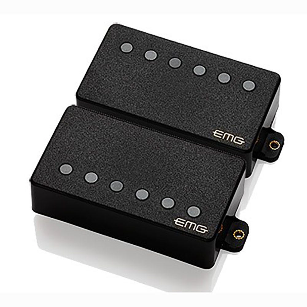 EMG 57/66 Bridge Neck Humbucker Guitar Pickup Set with Long Shaft for Gibson Les Paul - Black