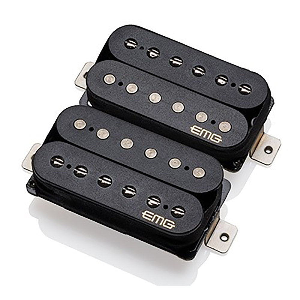 EMG Fat 55 Retro Active Humbucker Pickup Set, Standard Spacing, Short Shaft - Black