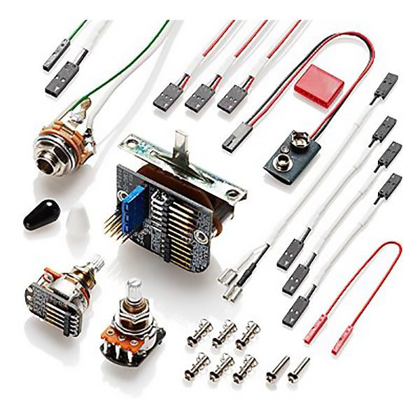 EMG SAX Set Active SSS Single Coil Alnico V Guitar Pickup Set w/ Install Kit, Black