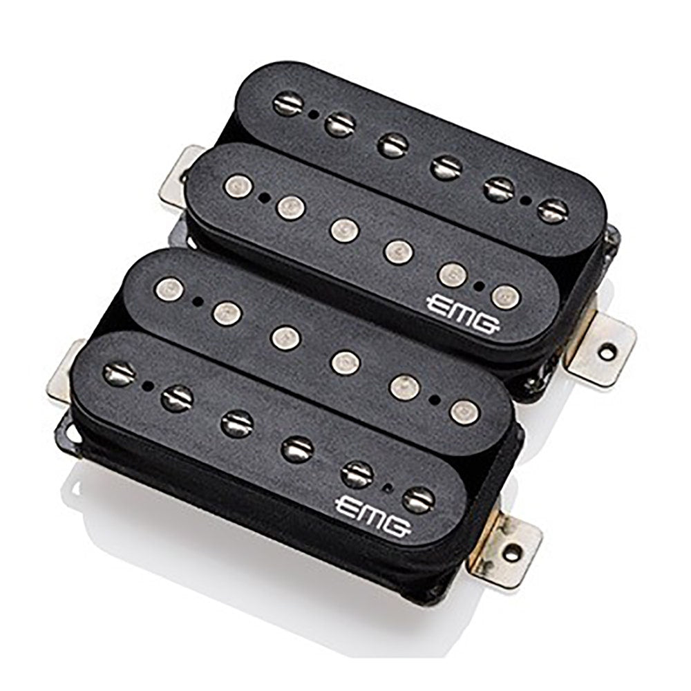EMG Super 77 Retro Active Humbucker Pickup Set, Standard Spacing, Short Shaft - Black