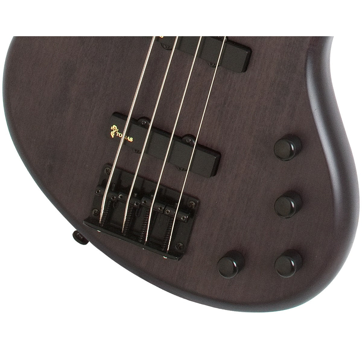 Epiphone EBD4TKSBH1 Toby Deluxe IV Bass Guitar, Rosewood Fretboard, Trans Black Satin