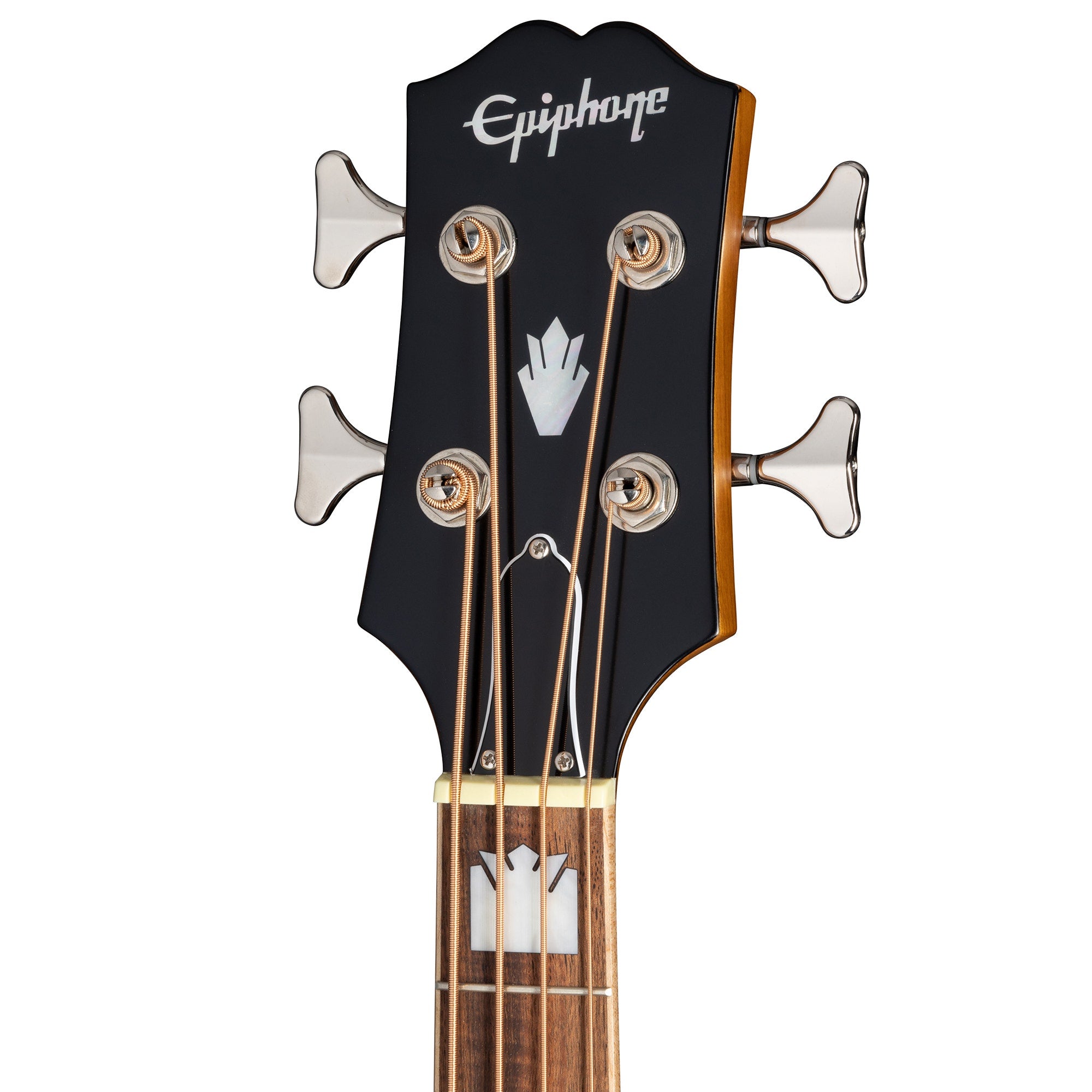 Epiphone El Capitan J-200 Studio Acoustic-Electric Bass Guitar, Aged Vintage Natural