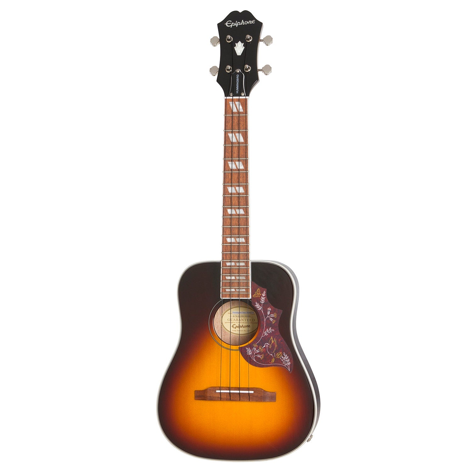 Epiphone EUHTTSNH Hummingbird Tenor Ukulele, Tobacco Sunburst