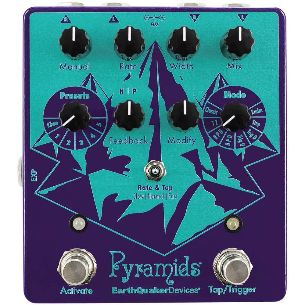 EarthQuaker Devices Pyramids Stereo Flanger Guitar Effects Pedal