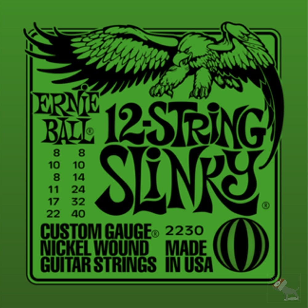 Ernie Ball 2230 12-String Slinky Nickel Wound Electric Guitar 8-22/8-40