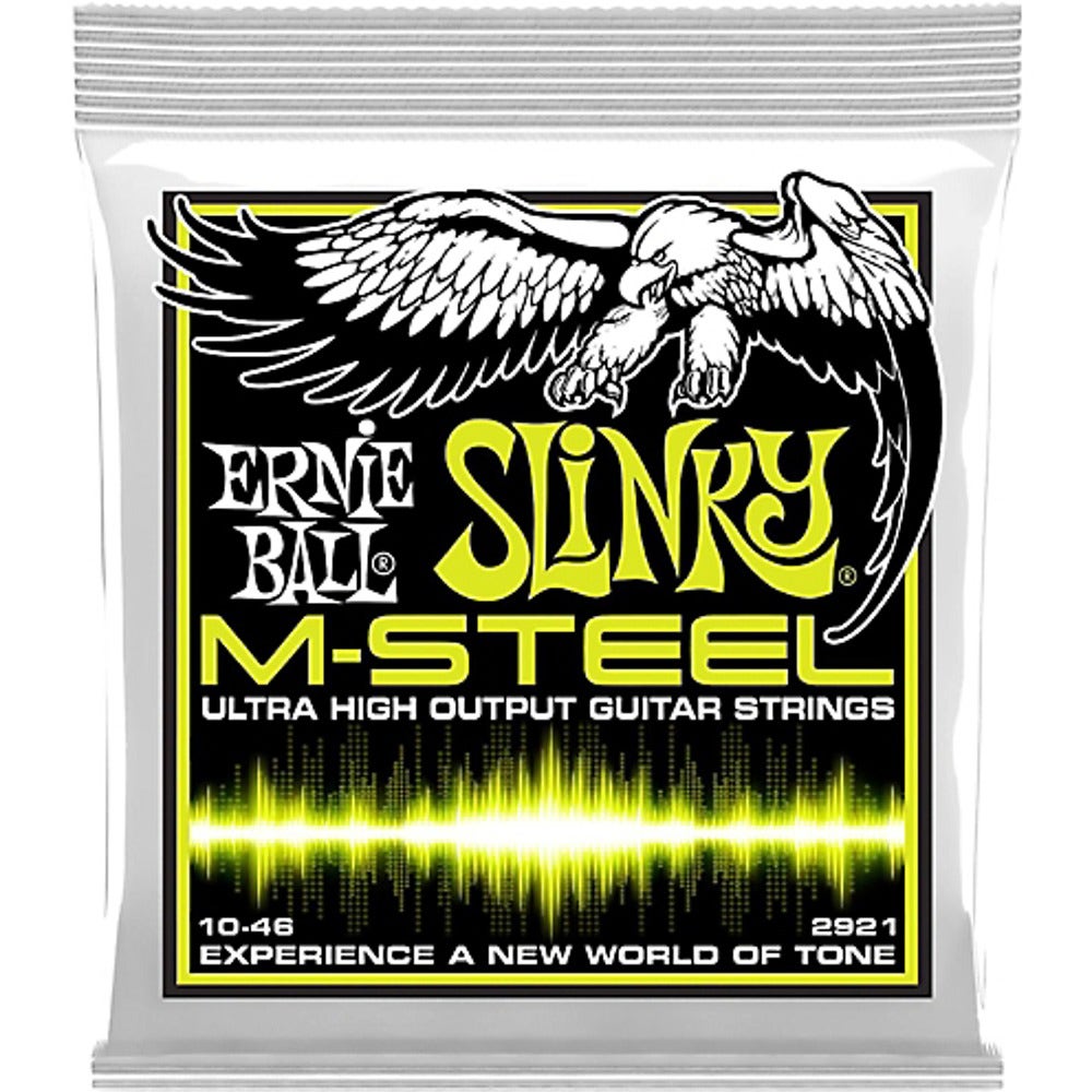 Ernie Ball 2921 M-Steel Regular Slinky Electric Guitar Strings (10-46)