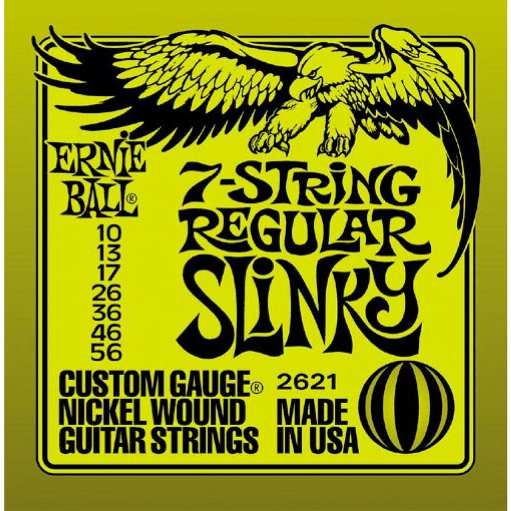 Ernie Ball 2621 Nickel Regular Slinky 7-String Electric Guitar Strings (10-56)
