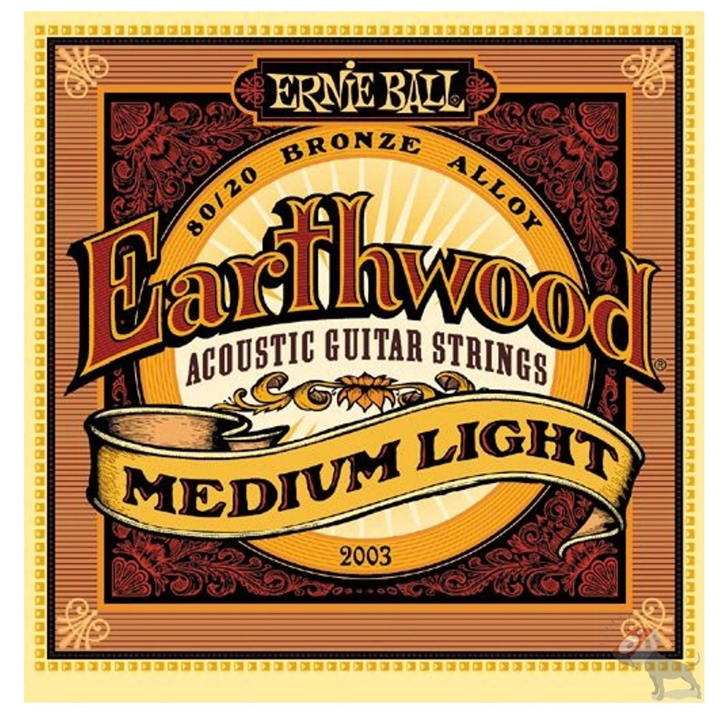Ernie Ball 2003 Earthwood 80/20 Bronze Medium Light Acoustic Strings (12-54)