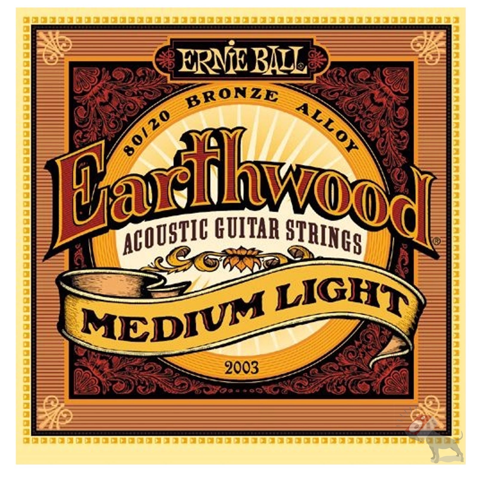 Ernie Ball 2003 Earthwood 80/20 Bronze Medium Light Acoustic Strings (12-54)
