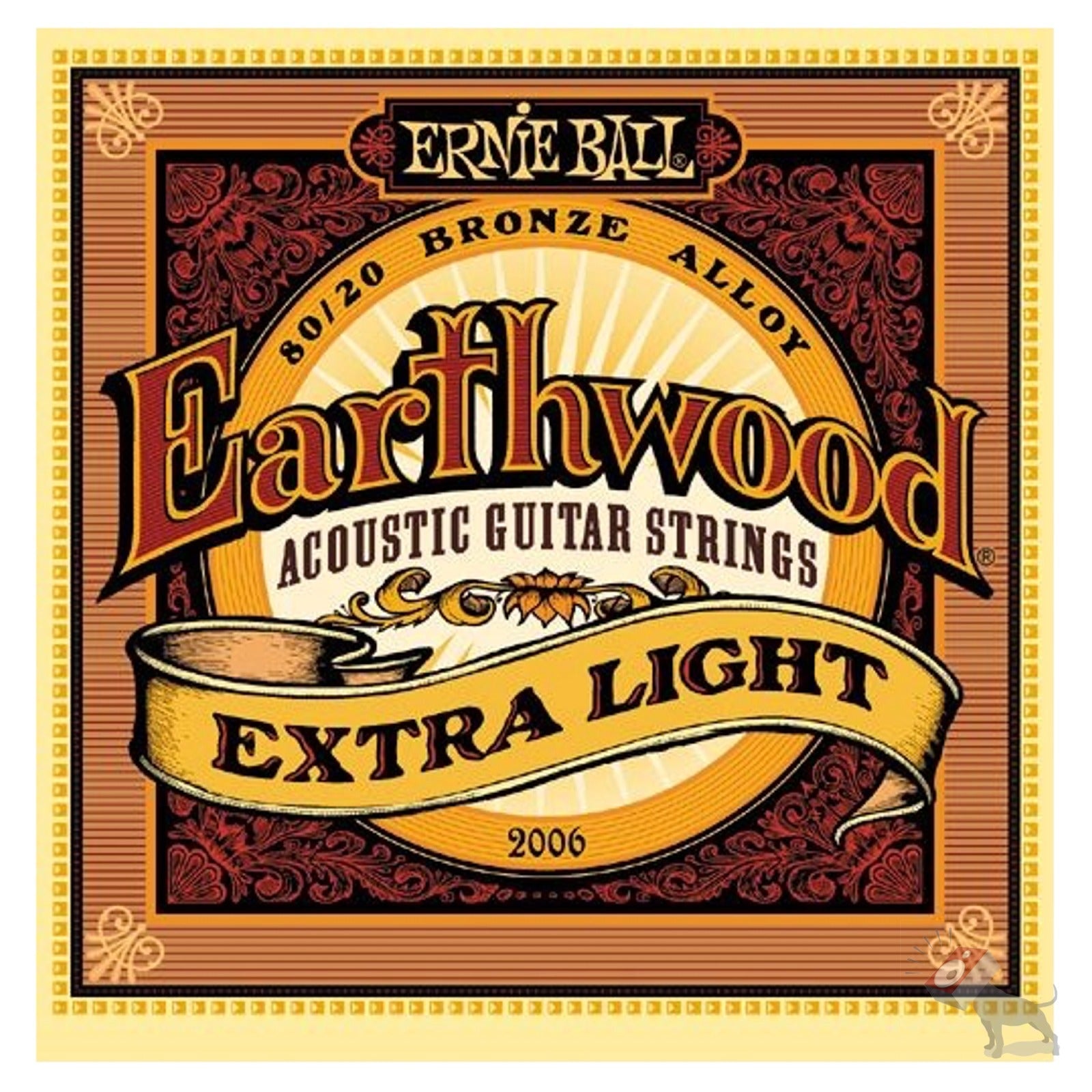 Ernie Ball 2006 Earthwood 80/20 Bronze Extra Light Acoustic Guitar Strings (10-50)