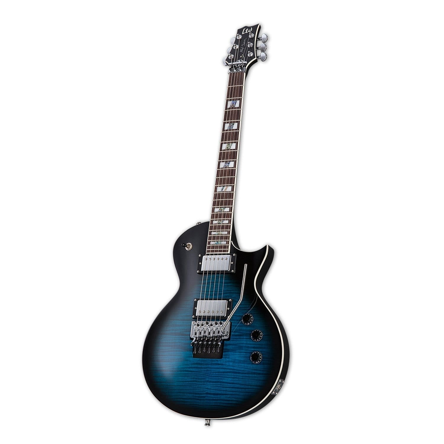 ESP LTD AS-1FR FM Alex Skolnick Signature Series Electric Guitar - Black Aqua Sunburst