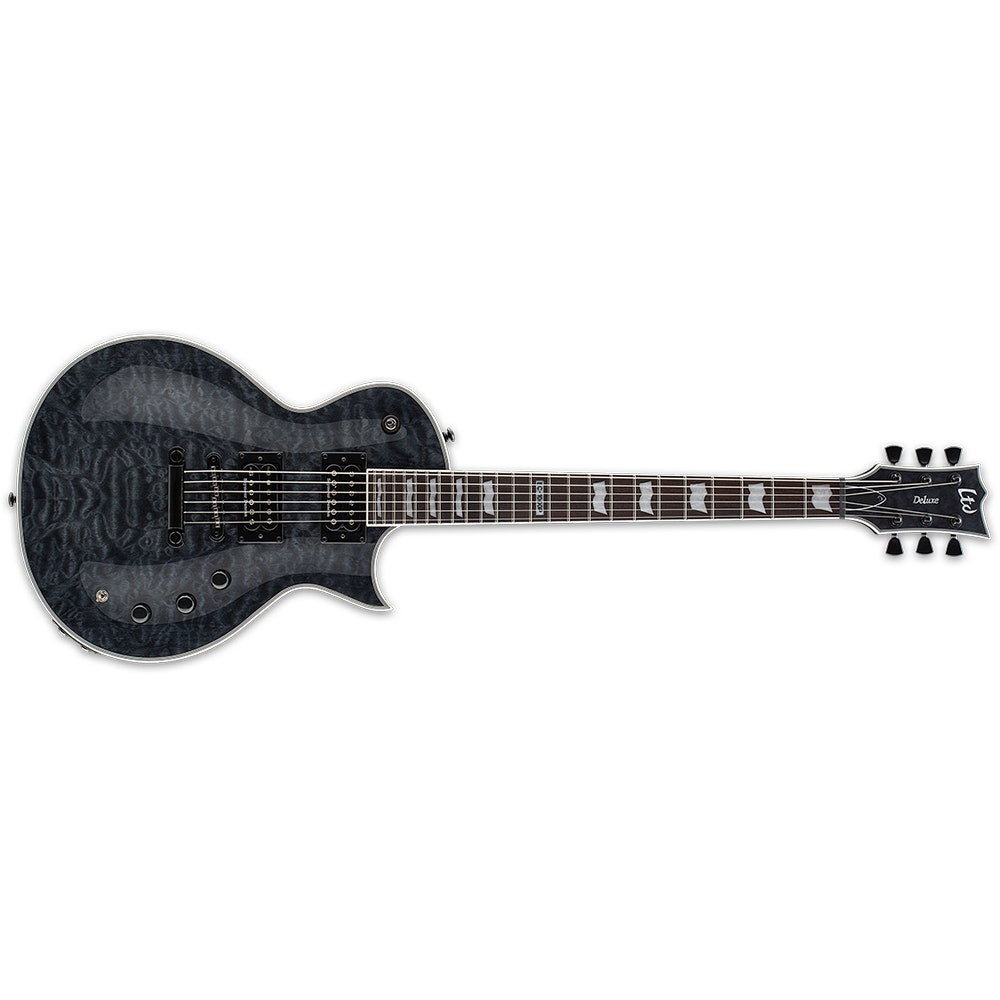ESP LTD EC-1000 Piezo Electric Guitar, Quilted Maple, Rosewood Fingerboard - See Thru Black