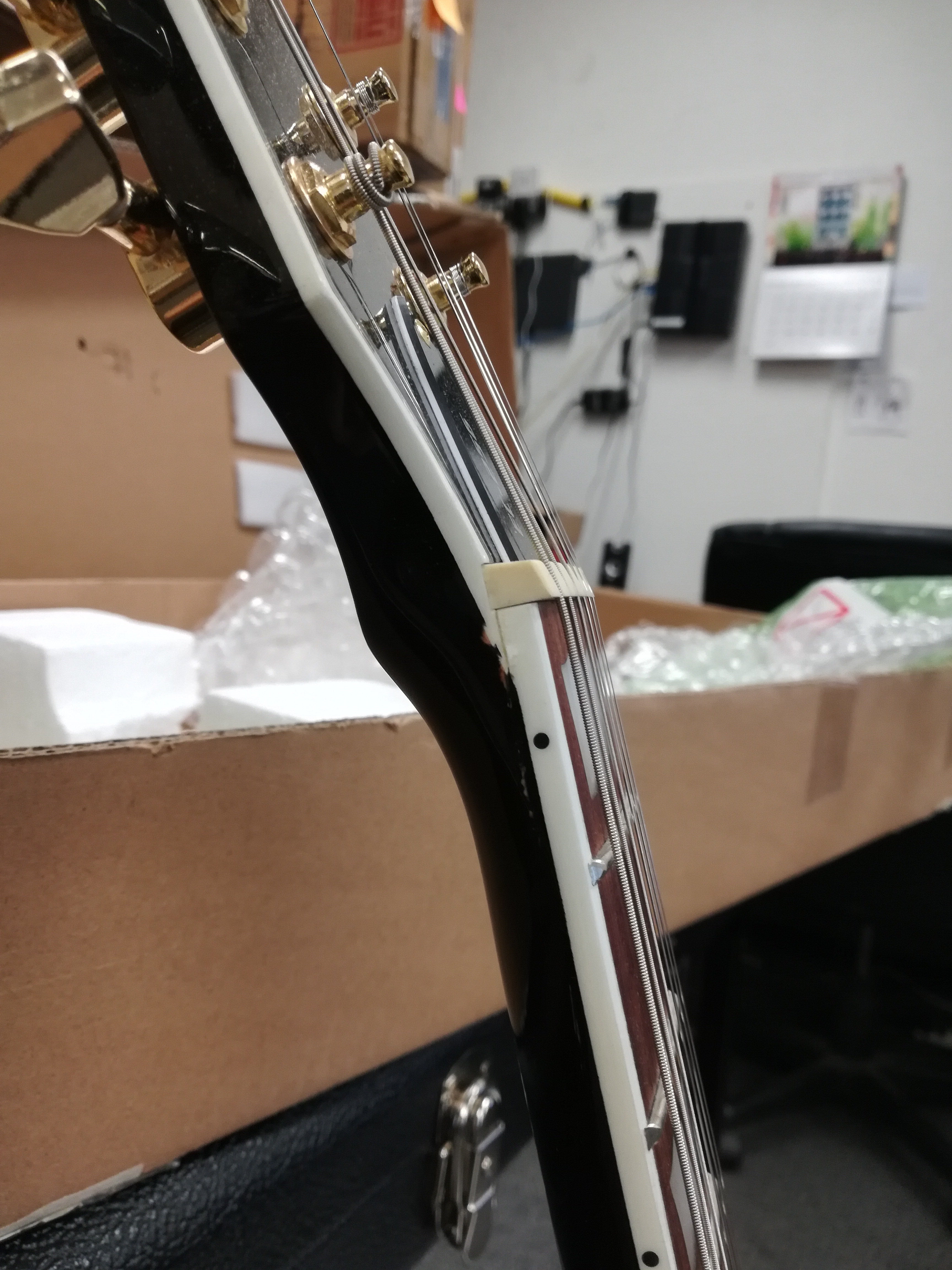 ESP LTD EC-256 BLK EC Series Electric Guitar Black Finish Gold Hardware (Open Box)