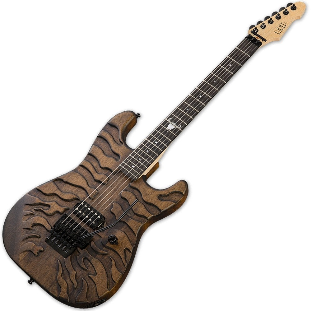 ESP LTD Limited Edition George Lynch Signature Model Electric Guitar with Hard Case - Burnt Tiger (B-STOCK)