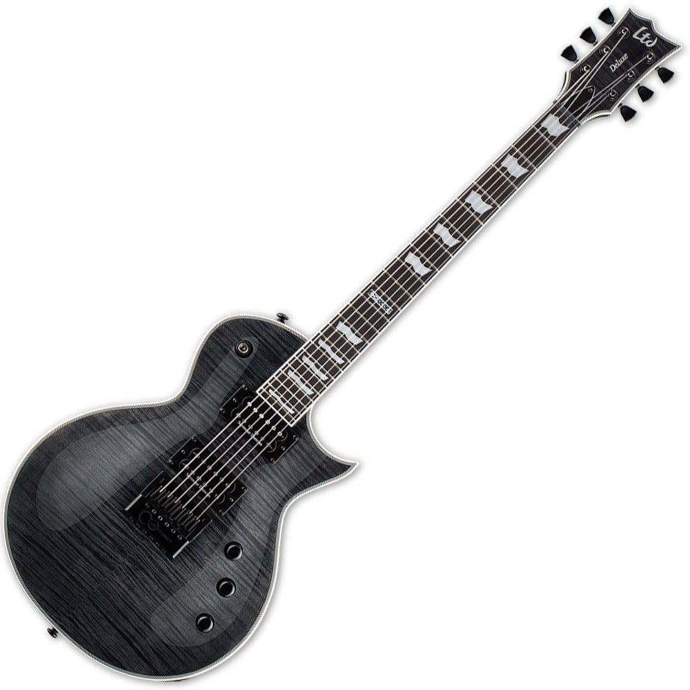 ESP LTD EC-1000FM STBLK Eclipse Series Electric Guitar Evertune Bridge in See Thru Black *B-STOCK*