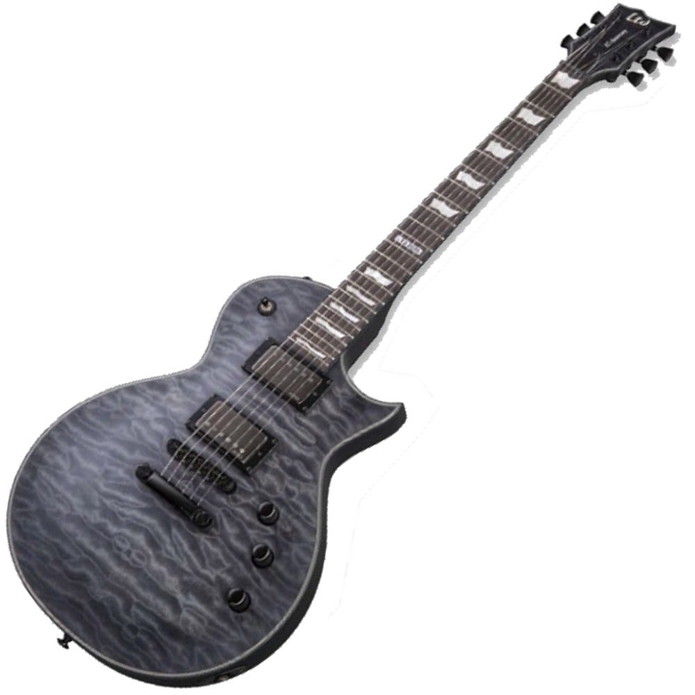 ESP LTD EC-2015 40th Anniversary Limited Edition Electric Guitar, Quilted Maple Top, Hard Case - See-Thru Black Satin Finish