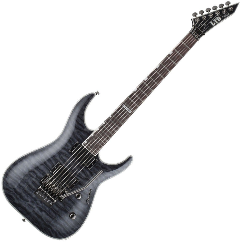 ESP LTD MH-1001 MH Series Electric Guitar, Floyd Rose, EMG MetalWorks Pickups - See Thru Black Finish