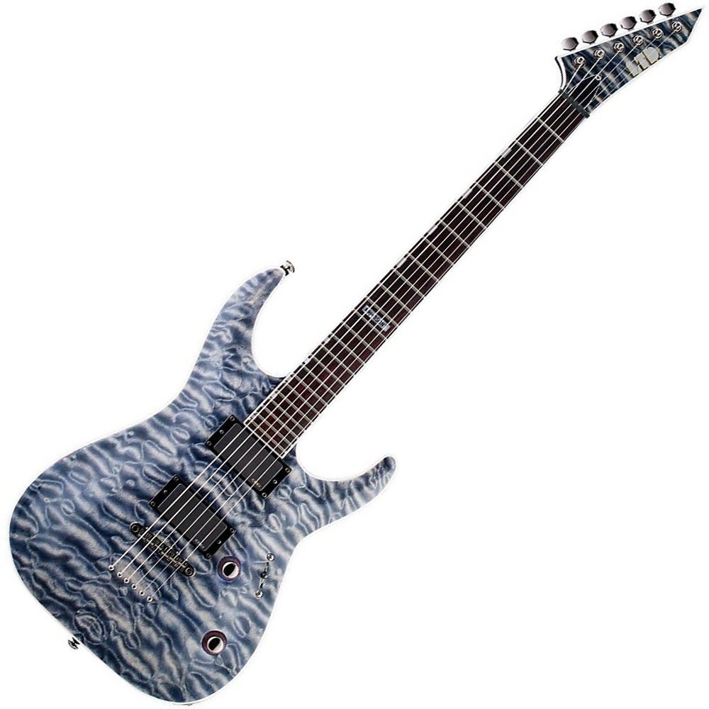 ESP LTD MH-350NT FB Quilt Top Electric Guitar EMG Pickups Faded Blue Finish B-STOCK