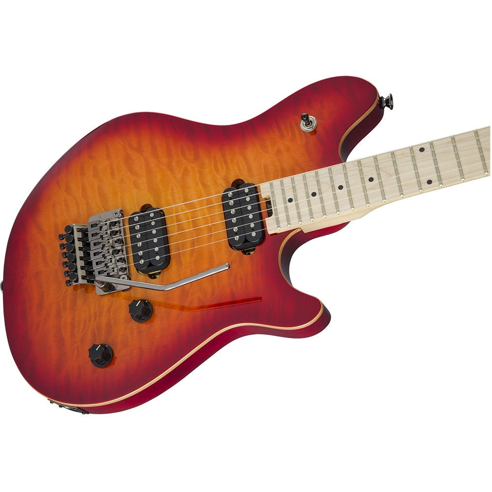 EVH Wolfgang WG Standard Quilt Maple Electric Guitar, Maple Fingerboard - Cherry Sunburst