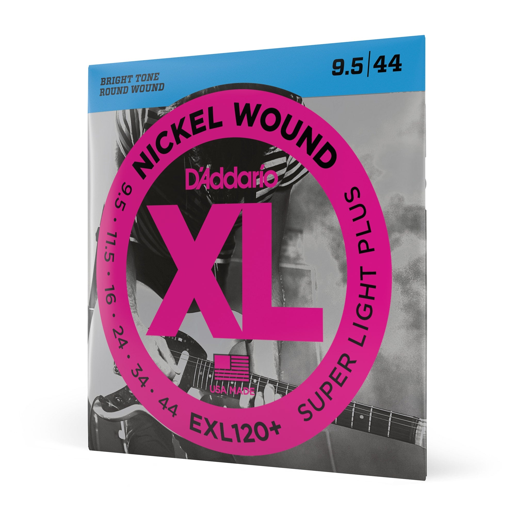 D'Addario EXL120+ Nickel Wound Electric Guitar Strings 9.5-44 Super Light Plus