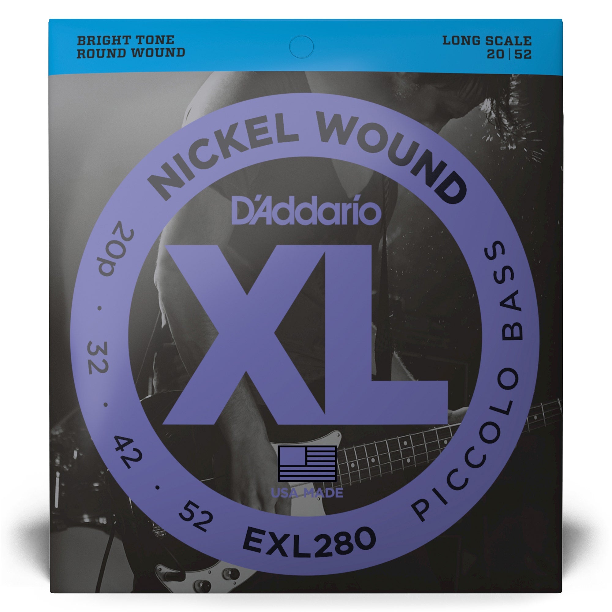 D'Addario EXL280 Nickel Wound Piccolo Long Scale Bass Strings (20-52)
