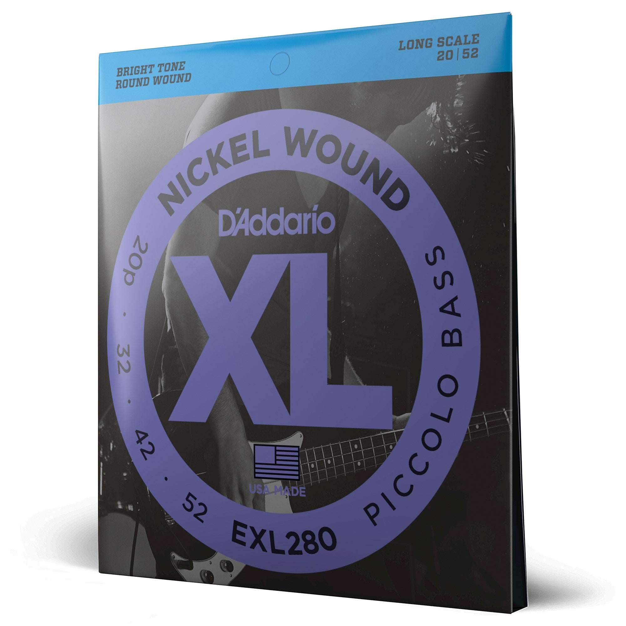 D'Addario EXL280 Nickel Wound Piccolo Long Scale Bass Strings (20-52)