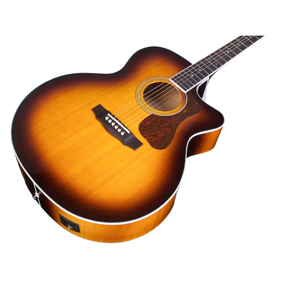 Guild Guitars F-250CE Deluxe Acoustic Electric Guitar, Spruce Top, Sunburst