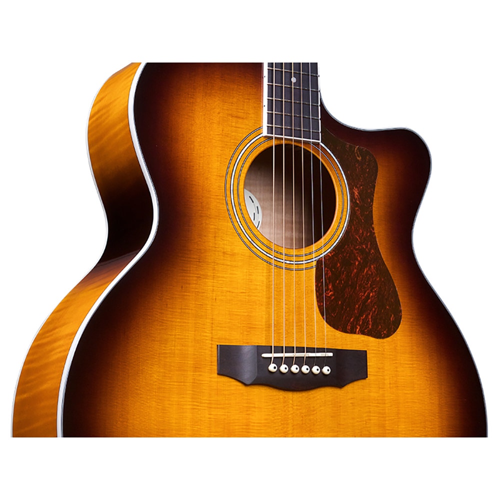 Guild Guitars F-250CE Deluxe Acoustic Electric Guitar, Spruce Top, Sunburst