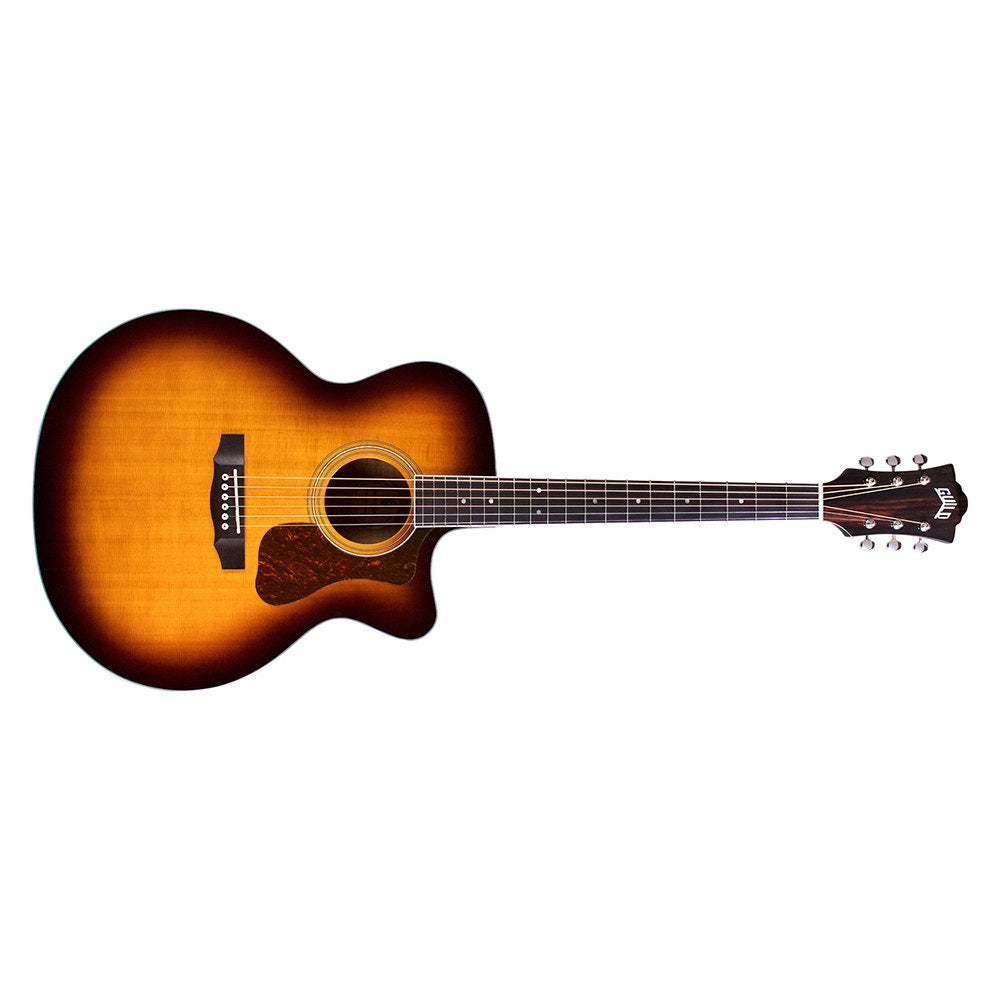 Guild Guitars F-250CE Deluxe Acoustic Electric Guitar, Spruce Top, Sunburst