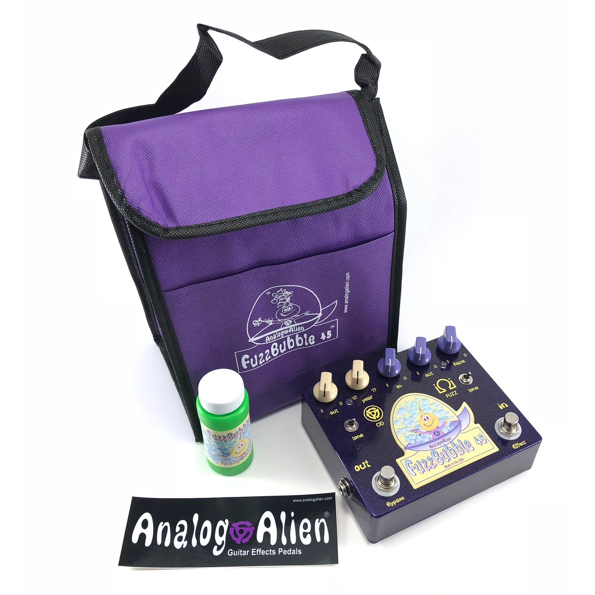 Analog Alien FuzzBubble-45 Overdrive / Fuzz Guitar Effect Pedal