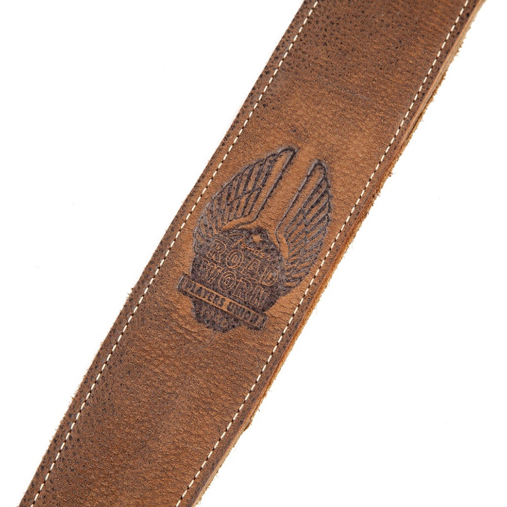 Fender 2-Inch Wide Road Worn Guitar or Bass Strap, 42-55 Inch Length, Brown