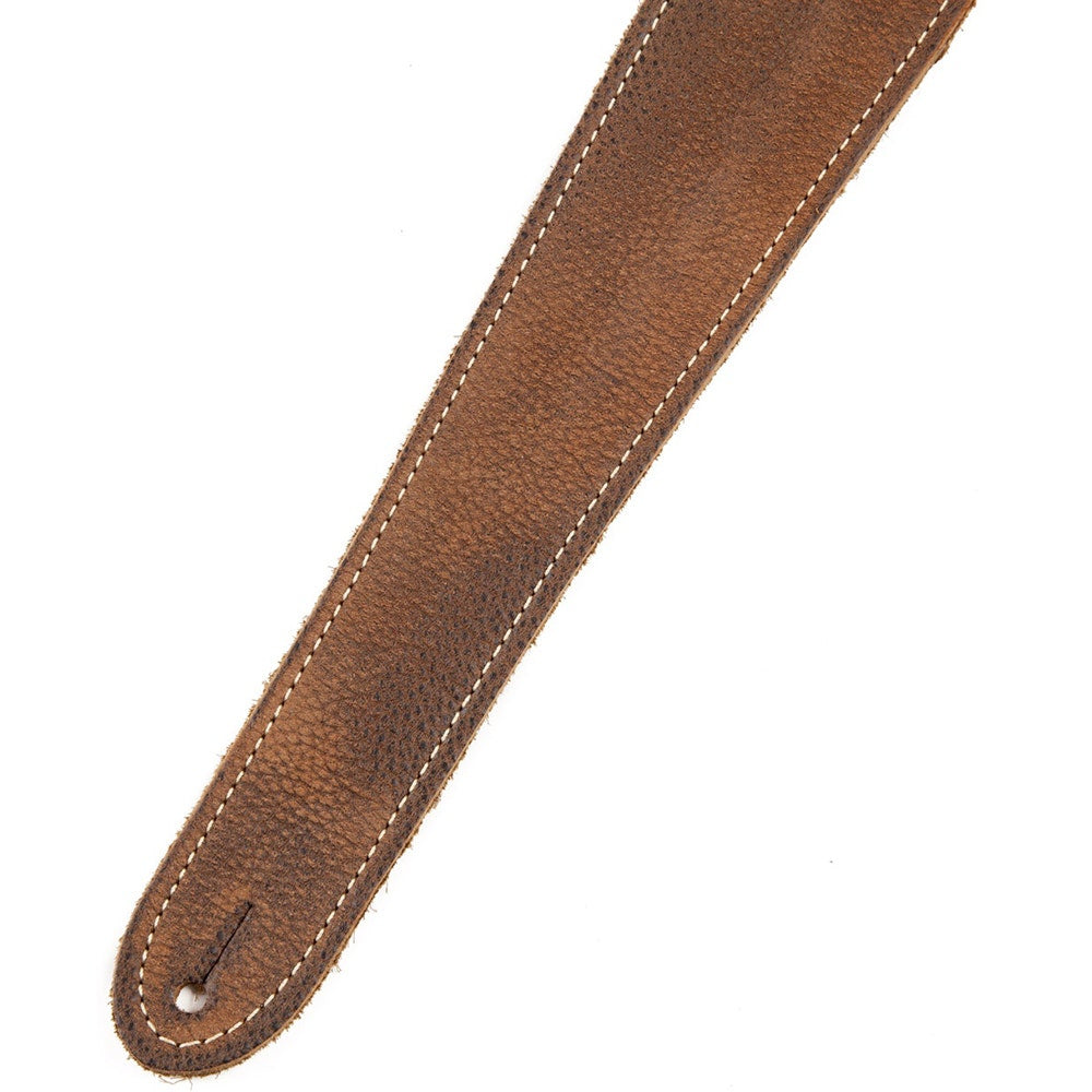 Fender 2-Inch Wide Road Worn Guitar or Bass Strap, 42-55 Inch Length, Brown