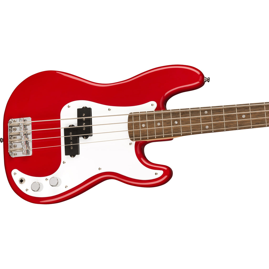 Squier (Fender) Mini P Bass Guitar, Laurel Fingerboard, Dakota Red