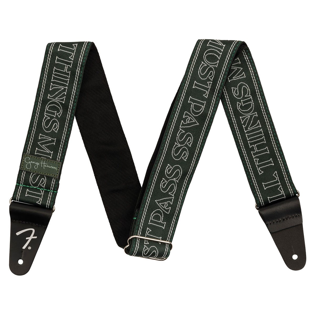 Fender George Harrison All Things Must Pass Logo Guitar Strap, Green