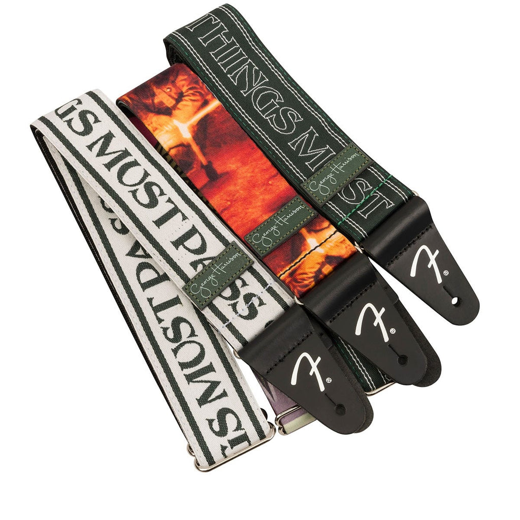Fender George Harrison All Things Must Pass Logo Guitar Strap, Green