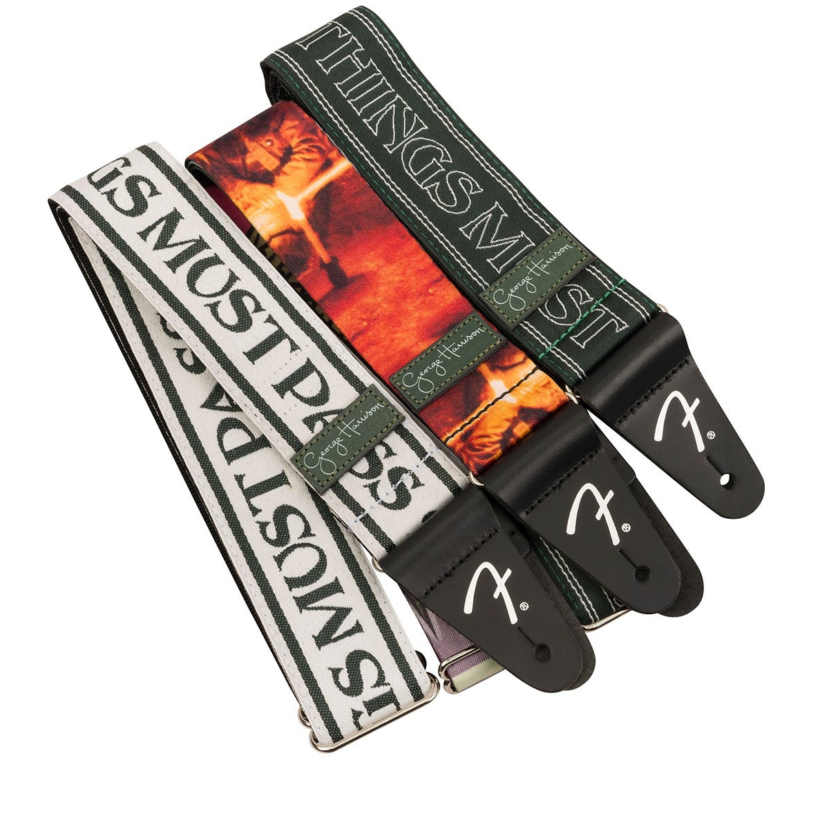 Fender George Harrison All Things Must Pass Logo Guitar Strap, Green