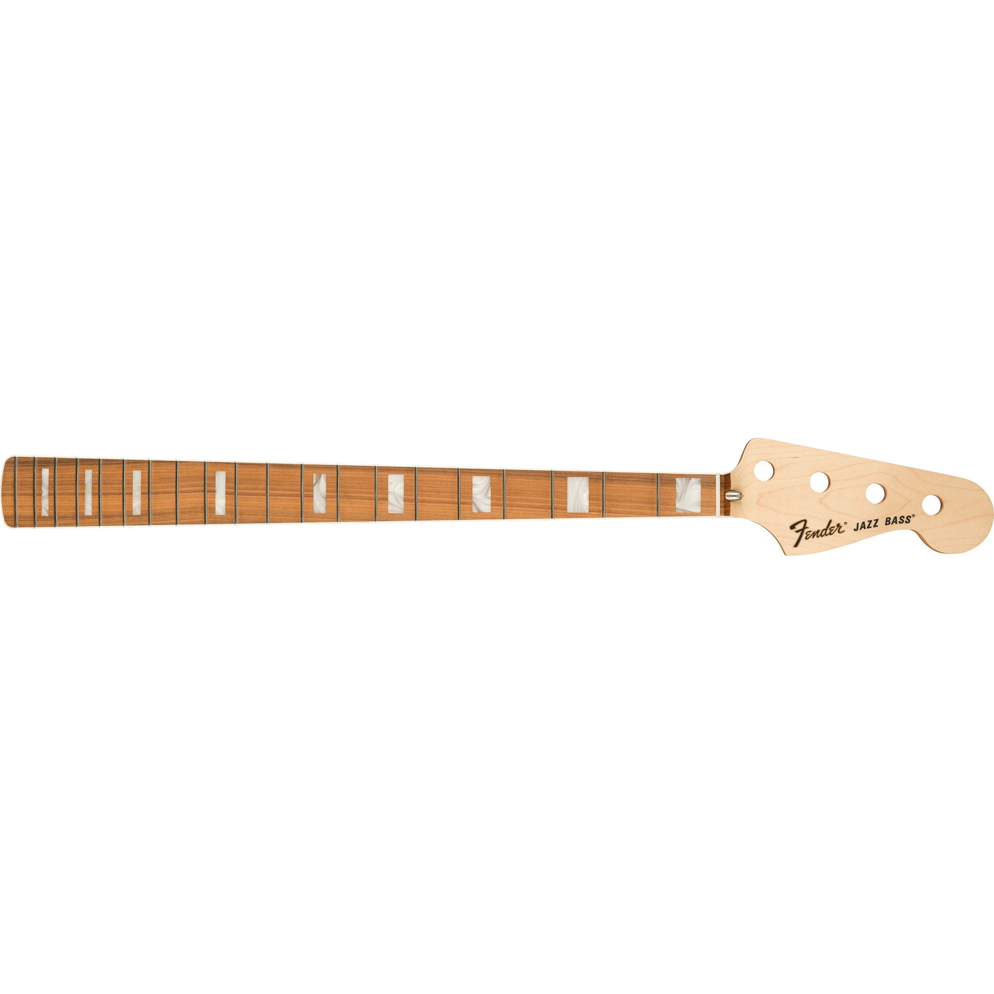 Fender Classic Series 70's Jazz Bass Replacement Neck, 20 Medium Jumbo Frets, Block Inlay, Pau Ferro