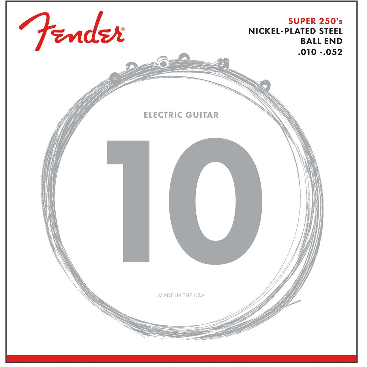 Fender 250RH Super 250 Nickel-Plated Steel Electric Guitar Strings, 10-52